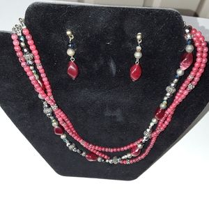 Fashion jewelry necklace and earrings set by Elise